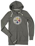 Pittsburgh Steelers Women's Retro Sport Bigger Better Logo Tunic Full-Zip Hooded Sweatshirt