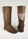 Peace Symbol Heart Shearling Boot