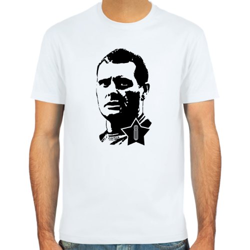 T-Shirt Paul Gascoigne ::: Farbauswahl: skyblue, sand, weiß oder deepred ::: Größen: S-XXL ::: Fußball-Kult
