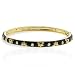  : CUBIC ZIRCONIA BRACELETS GOLD FLOWER SMALL CZ ENAMELED BANGLE