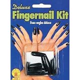 Elvira Deluxe Black Nails Set