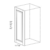 IMAGE OF All Wood Cabinetry MWEP42-LTG Lancaster Toffee Matching Wall End Panels for Wall Cabinets