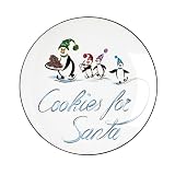 Pfaltzgraff Penguin Skate Cookies For Santa Plate