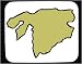 Decorated Mouse Pad with Africa, map, outline, area, geograpy, 