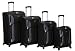Rockland Luggage Impact Spinner 4 Piece Luggage Set, Black, One Size