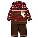 Newborn Boys' Just One Year Long-sleeve Puppy Pant Set - Brown/Red
