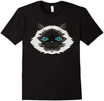 Men's Himalayan Cat face T Shirt for men women boys girls kids Medium Black