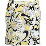 bette & court 18 Printed Performance Skort (COLOR: Black/Yellow, WOMENS SIZE:4)