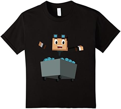 Kids The Diamond Minecart Youtuber T-Shirt for Kids 12 Black