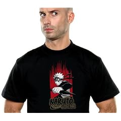 Naruto Shippuden T-Shirt: Naruto's Attack (Schwarz) Gr��e XL