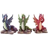 Gifts & Decor See Hear Speak No Evil Dragon Figurines, 3-Piece
