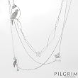 PILGRIM SKANDERBORG, DENMARK Attractive Necklace With Faux pearls Well Made in Silver Base metal and Blue Enamel. Total item weight 35.0g