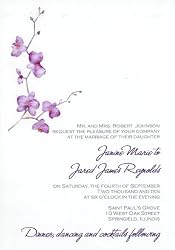 Cheap Orchid Branch Wedding Invitations Package