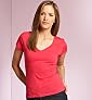 V-Neck Short Sleeve Stretch Top