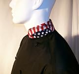 Chefskin Black Chef Jacket Lightweight SS American Flag USA 4TH of JULY