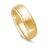 14k Gold Flat Top Comfort Fit Men's Wedding Band, 7mm