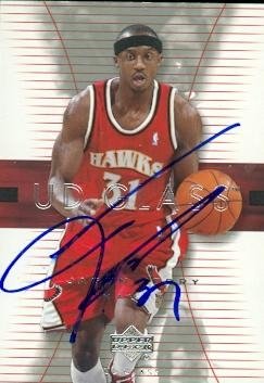 Jason Terry Autographed/Hand Signed Basketball Card (Atlanta Hawks) 2004 Upper Deck UD Glass #2