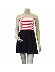 Strapless Fitted Cutout Spring Summer Flared-Skirt Sweetheart Polyester/Rayon/Spandex Striped Print Party Dress 