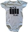 BLACK FLAG - Bars and Logo - White Onesie / Baby T-shirt