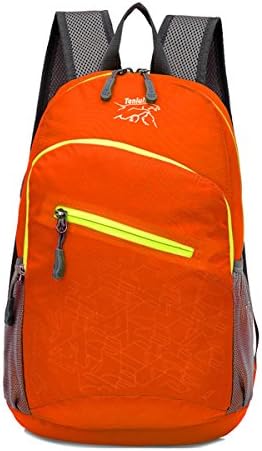 ZERD Quare Expand Foldable Backpack Packable Handy Waterproof Bag Lightweight Daypack for Travel Camping Hiking Lily Orange