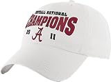 Alabama Crimson Tide White '47 Brand 2011 BCS Football National Champions Cleanup Adjustable Hat
