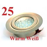 25 LED Einbauleuchte Warm Weiss Einbaustrahler Spot Leuchte Warmwei� *TOPSELLER*von "DEL-KO"