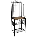 Praha Bakers Rack Storage Unit - Black