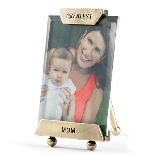 Mud Pie Memories Photo Frame with Vintage Copper Finish, Greatest Mom