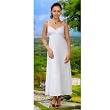 Women's Long Summer Embroidered Dress by 1 World Sarongs in White