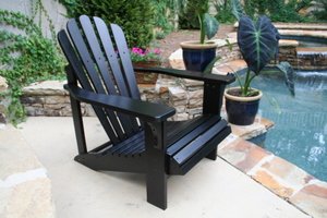 Black Painted Cedar Adirondack Chair