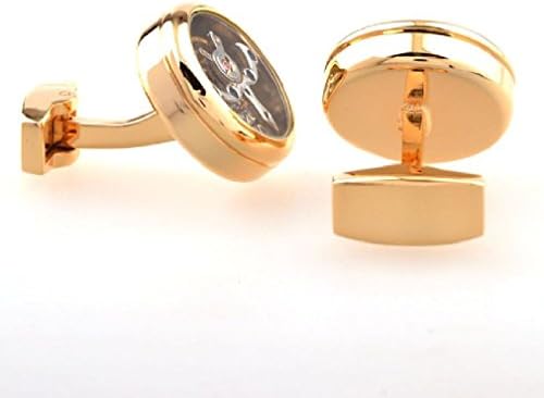 Fun Daisy Cufflinks Collection Tourbillon Balance Wheel Winding Mechanical Watch Movement Without Glass Lid