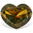 1.01 carat SI1 Top Clarity Cognac Red Color Heart Shape Loose Natural Diamond