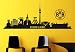 Die Dortmundskyline als Wandtattoo.  
Sieht sehr edel aus. 
Gr��e: ca. 120 x 44 cm.  
Farbe: schwarz. 
Material: hochwertige, seidenmatte und selbstklebende Vinylfolie.  
Kann r�ckstandslos wieder entfernt werden. 
