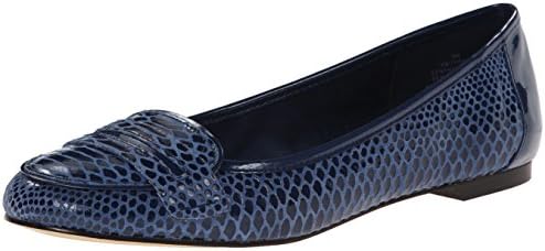 AK Anne Klein Women's Cuddy Reptile Penny Loafer, Navy, 9 M US