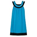 Girls' Knit Dress - Turquoise/Black