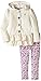 Calvin Klein Little Girls' Cream Jacket with Animal Print Pants