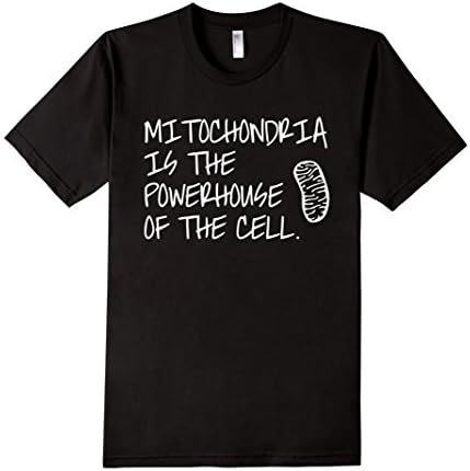 Men's Mitochondria Powerhouse Funny Science Biology T-Shirt Large Black