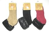 41LEaGWkteL. SL160  Womens/Ladies Hand Knitted Slipper Socks
