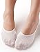 Vero Monte 4 Pairs Womens Cotton No Show Liner Socks *Silicon Non-slip Grip*