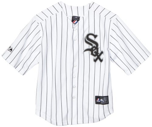 MLB Boys' Chicago White Sox Paul Konerko Pullover Tee with Name & Number (Black, 8)