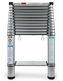 Telesteps 1800W 14-1/2-Foot 300-Pound Duty Rating Aluminum Telescoping Extension Ladder with Wide Step
