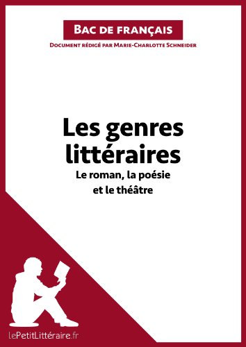 Les genres littéraires - Le roman, la poésie et le théâtre (Fiche de révision): Réussir le bac de français (French Edition)