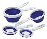 Progressive International 5-Piece Set Collapsible Measuring Cups, Blue