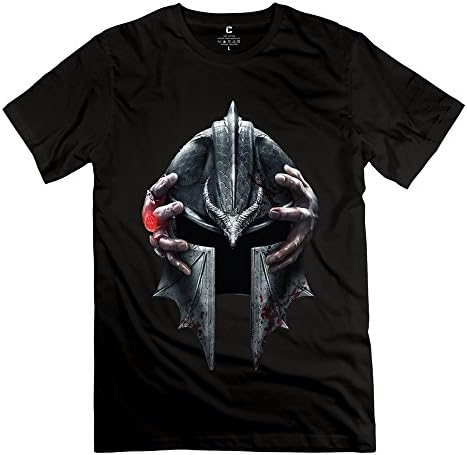 TGRJ Men's Tshirt - Funny Dragon Age Helmet Black Size S