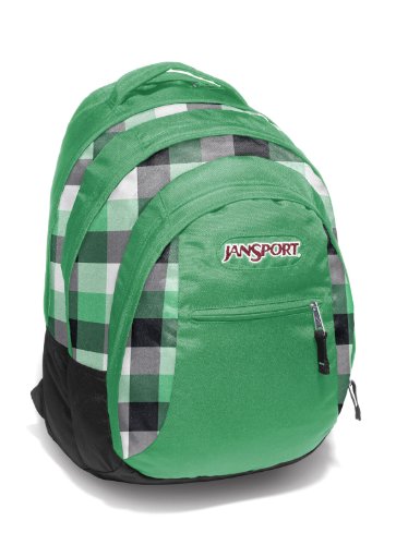JanSport Rucksack Beamer, verdant green/black/verdant green block check, 48x31x24 cm, 32 Liter, TPZ6_8WC
