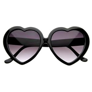 black heart shaped eye wear