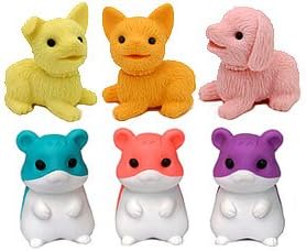 Dog and Hamster Erasers