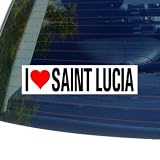 I Love Heart SAINT LUCIA  Window Bumper Sticker
