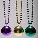 Mardi Gras Disco Ball Pendant Beads