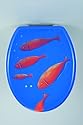 WC Sitz Design Fisch Fische Toilettendeckel MDF